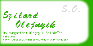 szilard olejnyik business card